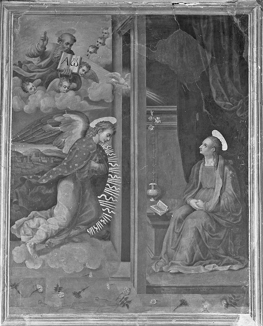 Annunciazione (dipinto, opera isolata) - ambito toscano (sec. XVI)