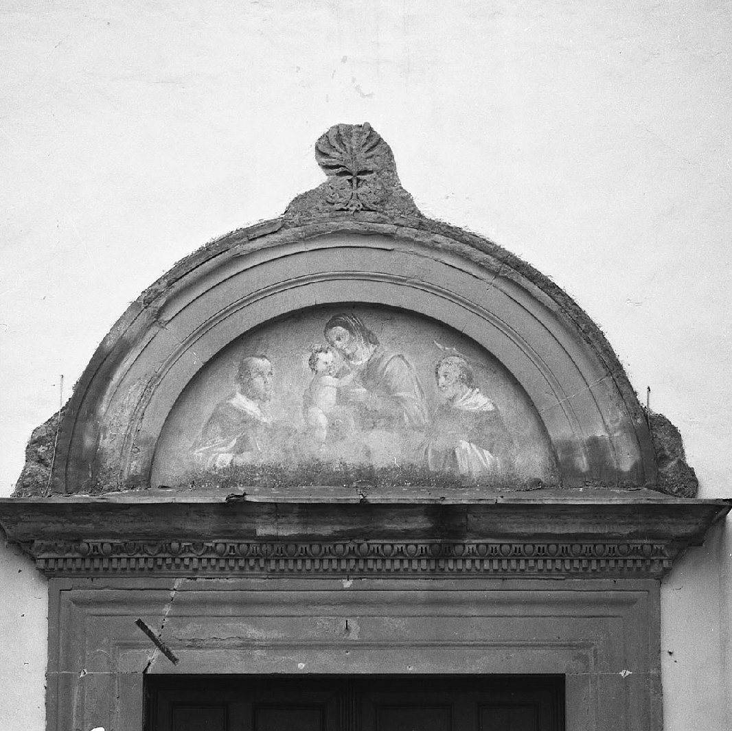 Madonna con Bambino tra Santi domenicani (dipinto, opera isolata) - ambito toscano (sec. XVI)