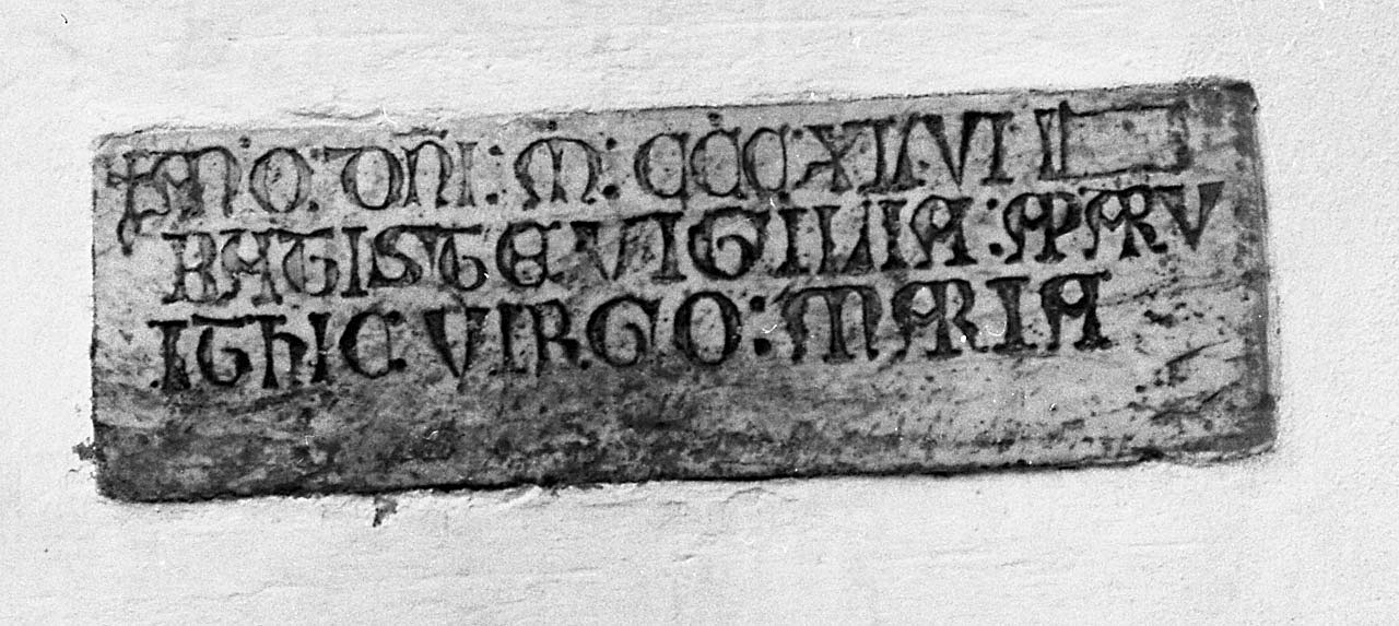 lapide commemorativa, opera isolata - bottega toscana (sec. XIV)