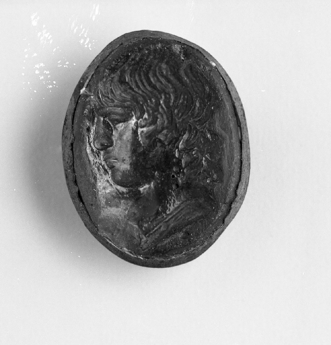 testa di fanciullo (gemma, opera isolata) - bottega italiana (sec. XIX)