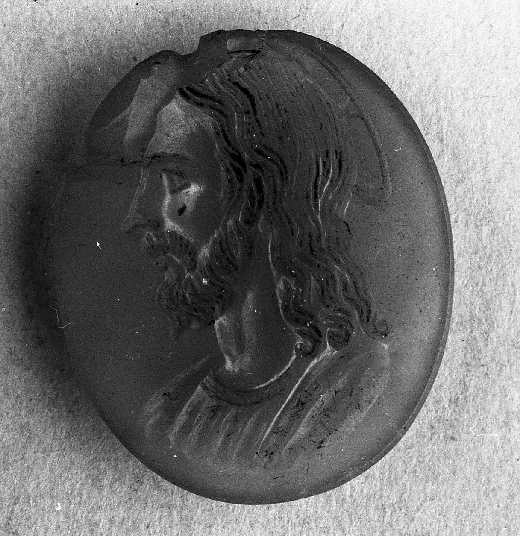 busto di Cristo (gemma, opera isolata) - bottega italiana (sec. XIX)