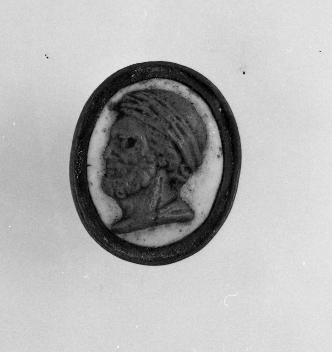 busto di uomo con turbante (cammeo, opera isolata) - bottega italiana (sec. XVIII)