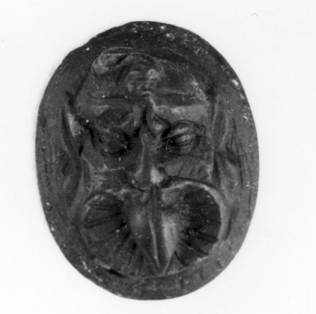 mascherone (cammeo, opera isolata) - bottega italiana (sec. XIX)