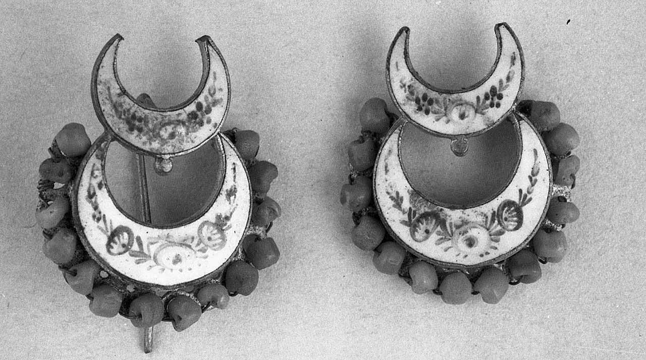 orecchino - a pendente, paio - bottega italiana (sec. XIX)