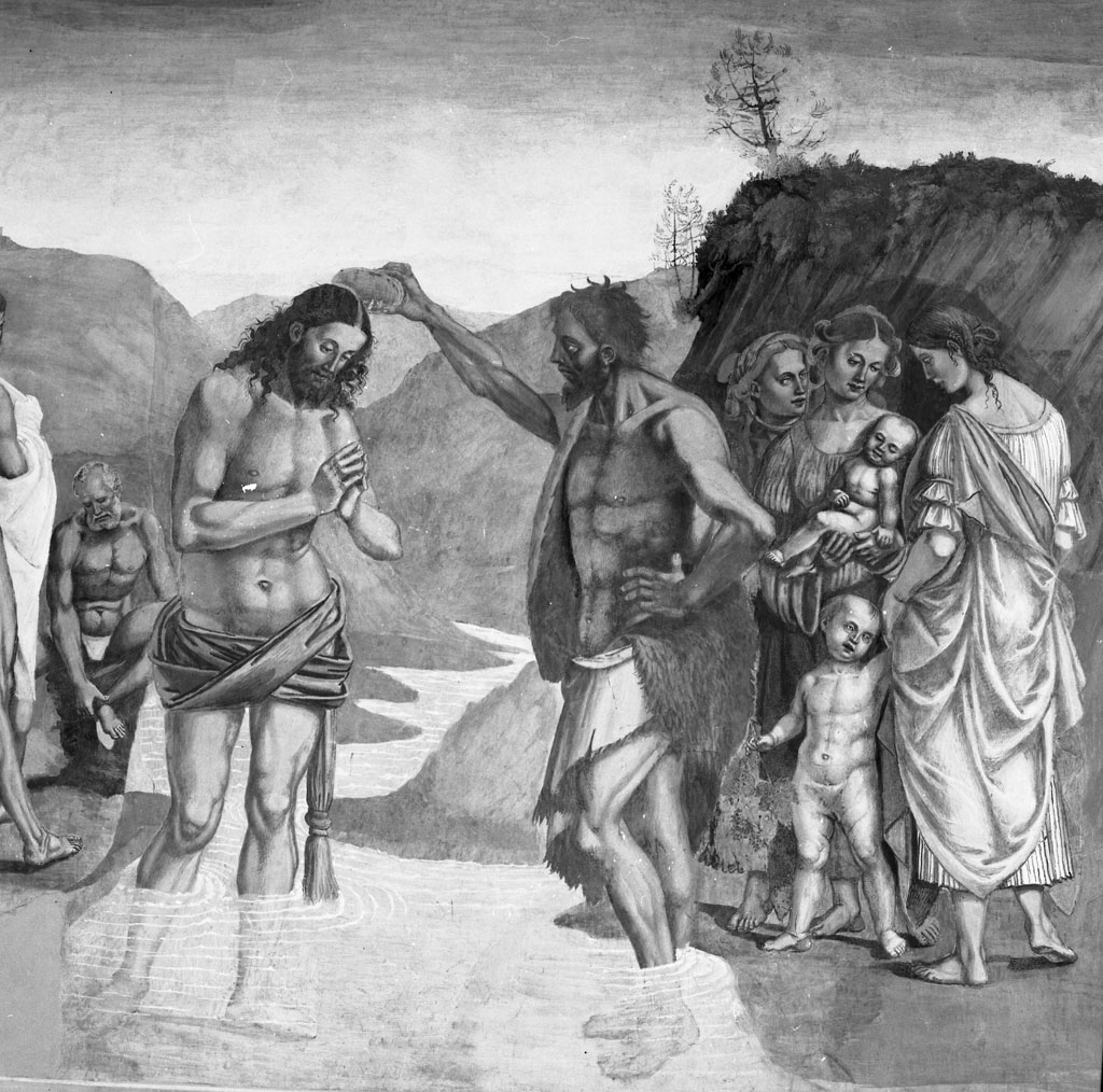 battesimo di Cristo (dipinto, ciclo) di Signorelli Luca - ambito toscano (sec. XVI, sec. XIX)