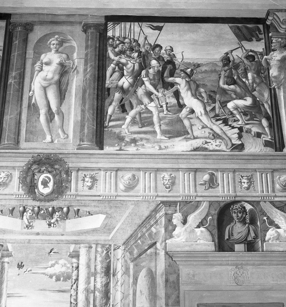 Cleopatra si fa pungere da aspidi (dipinto, ciclo) di Bernabei Tommaso detto Papacello (sec. XVI)