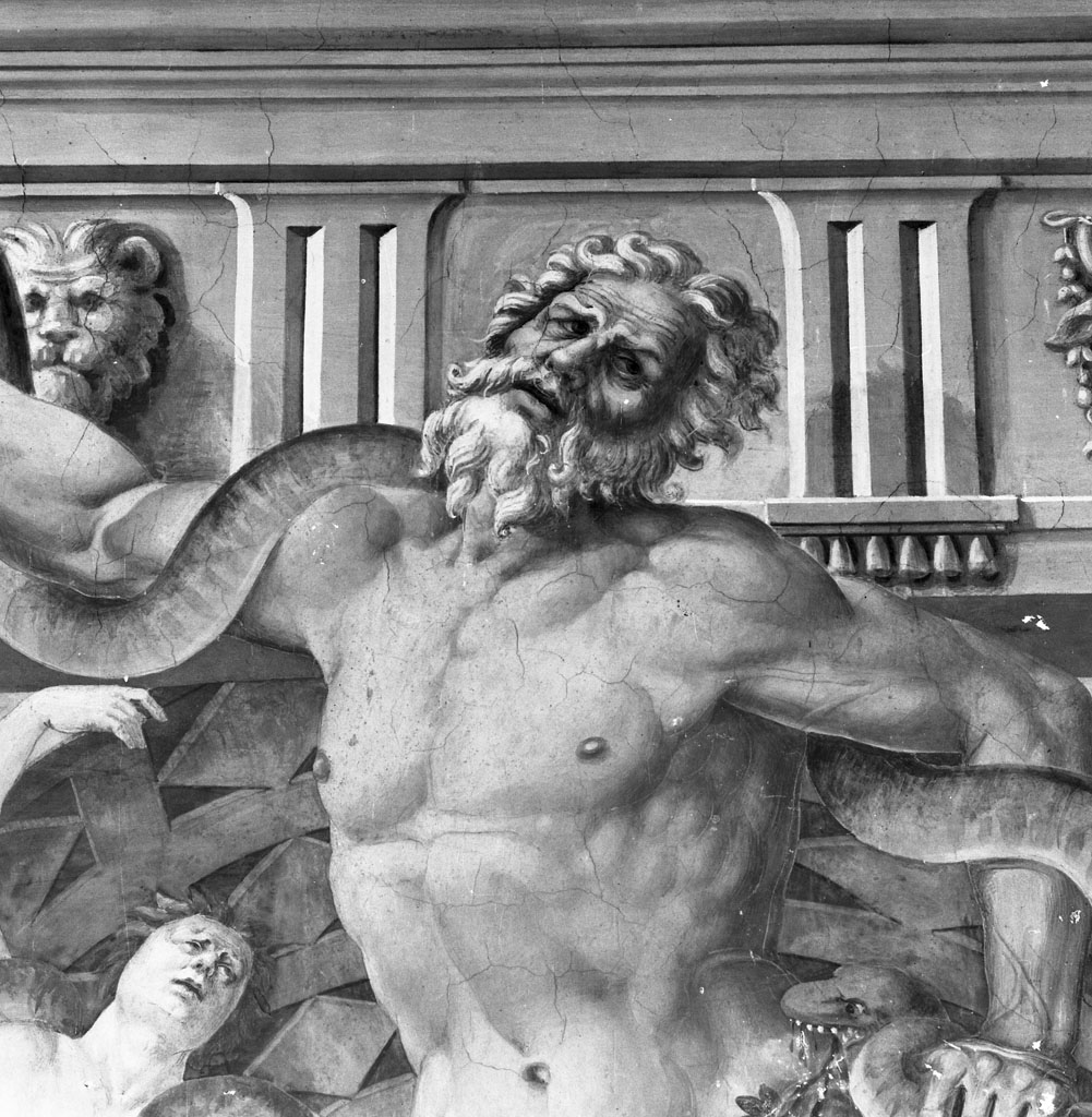 Laocoonte e i figli strangolati da due serpenti (dipinto, ciclo) di Bernabei Tommaso detto Papacello (sec. XVI)