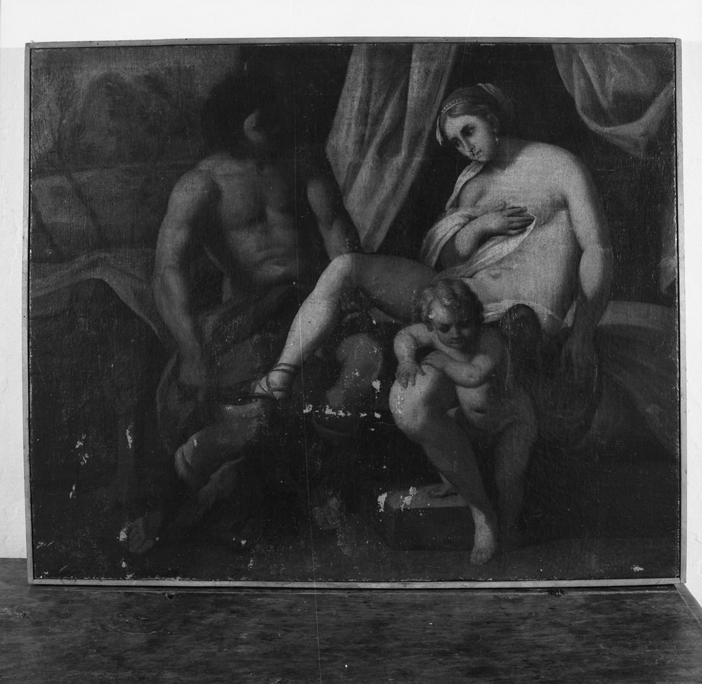 Ercole e Onfale (dipinto, opera isolata) di Lazzarini Gregorio (primo quarto sec. XVIII)