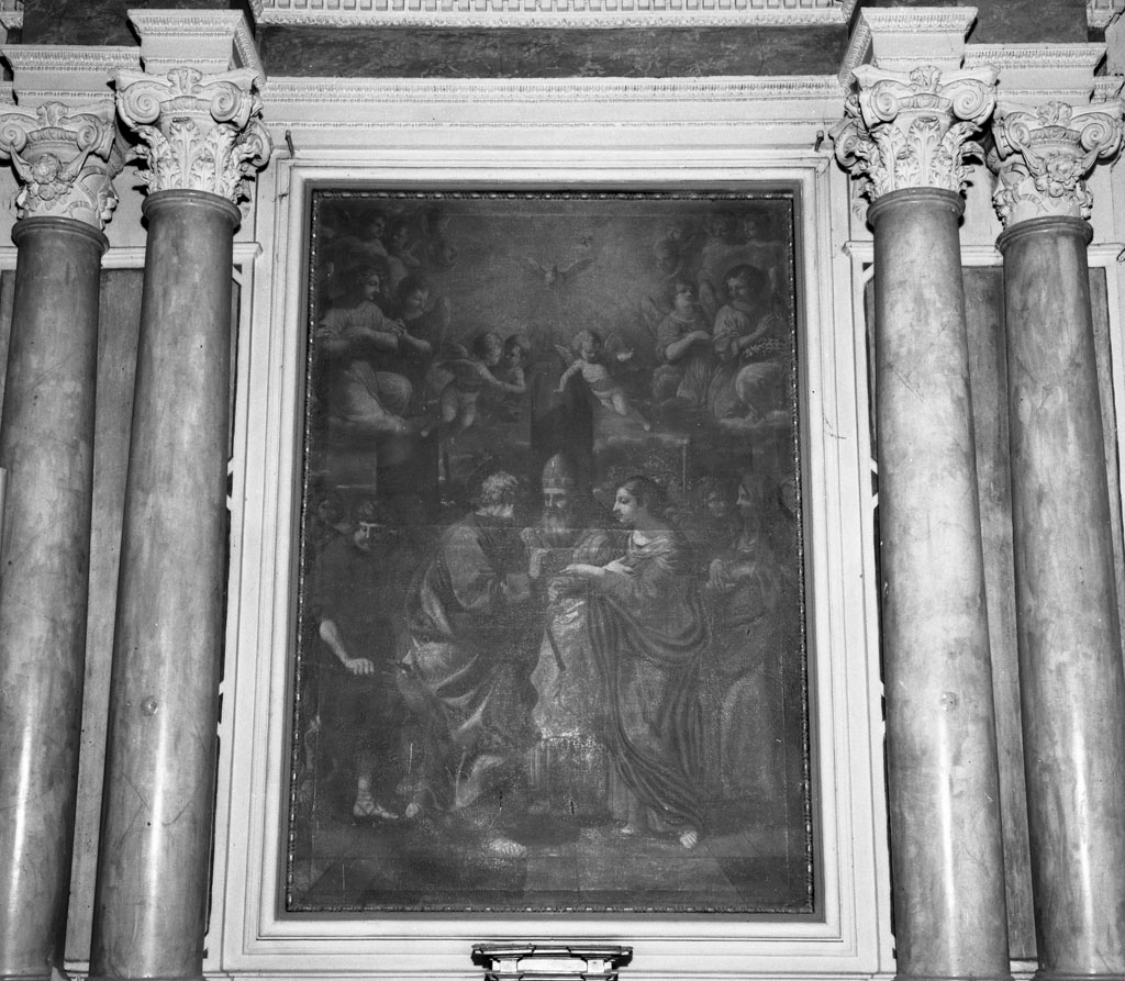 Sposalizio di Maria Vergine (dipinto) di Castellucci Salvi (attribuito) (sec. XVII)