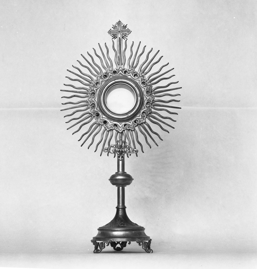 ostensorio - a raggiera - bottega toscana (prima metà sec. XX)