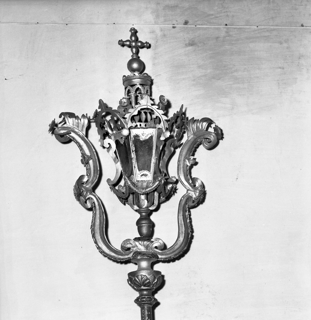 lanterna processionale, coppia - bottega toscana (prima metà sec. XIX)