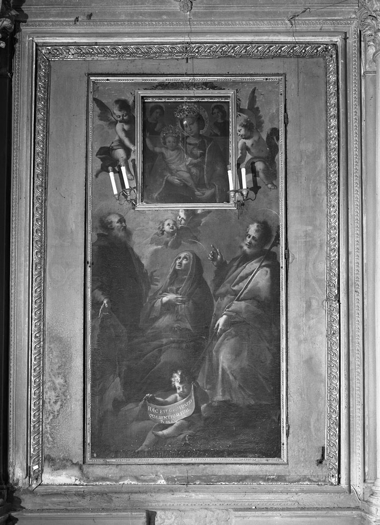 Sant'Anna con la Madonna Gesù Bambino San Giuseppe e San Gioacchino (dipinto) di Conti Francesco (attribuito) (secondo quarto sec. XVIII)