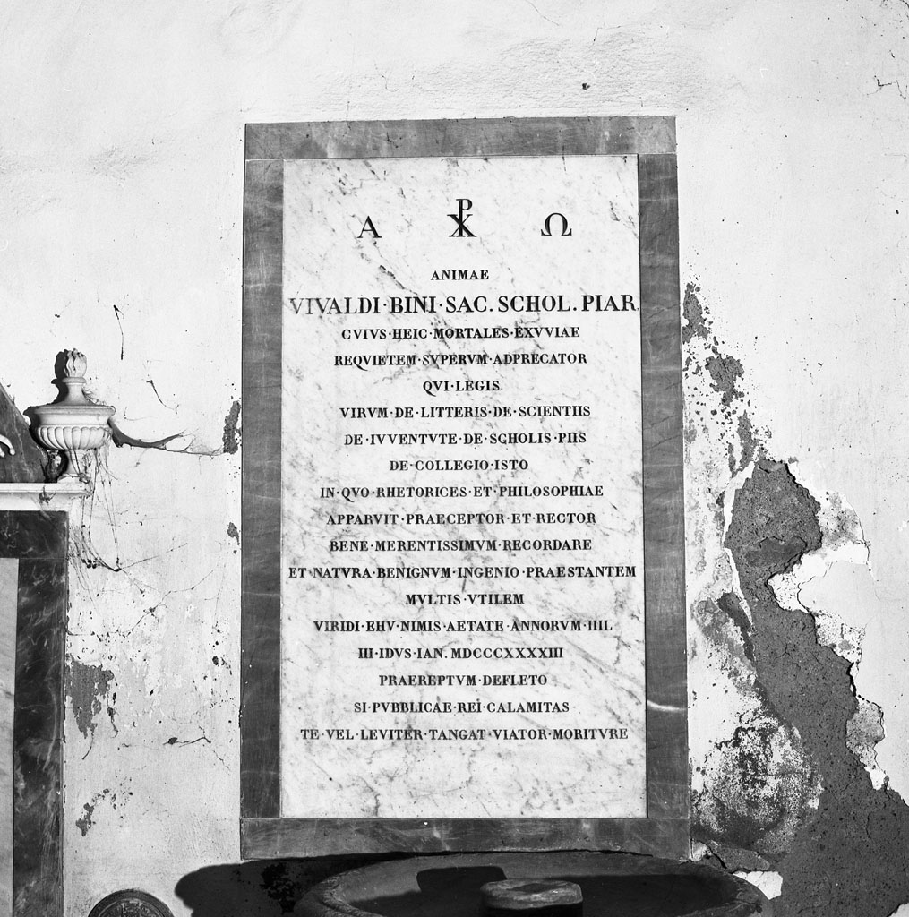 lapide commemorativa - bottega italiana (secondo quarto sec. XIX)