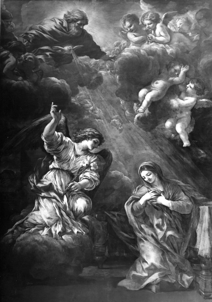 Annunciazione (dipinto) di Berrettini Pietro detto Pietro da Cortona (attribuito) (seconda metà sec. XVII)