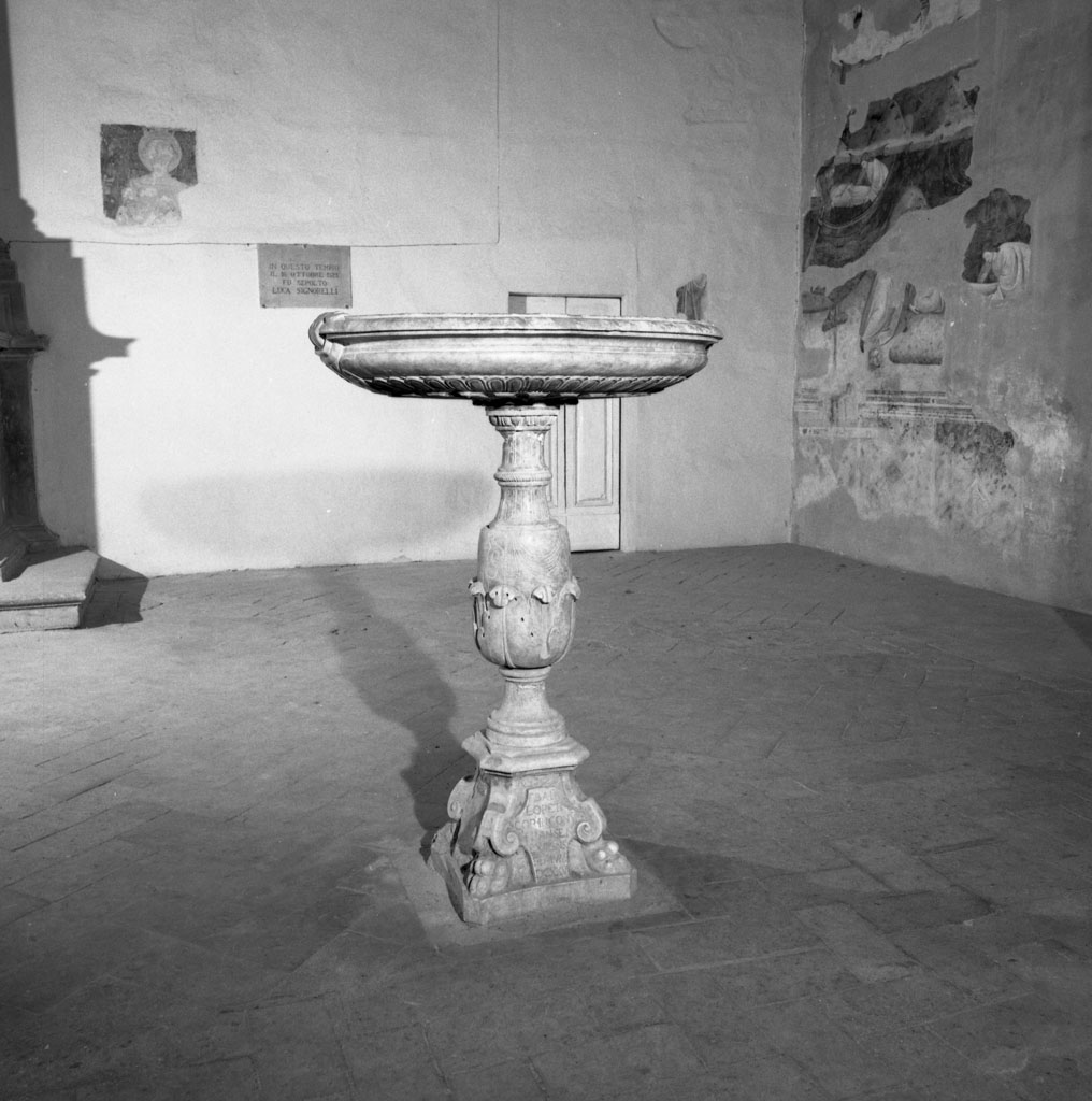 acquasantiera - a fusto - bottega toscana (sec. XVII)