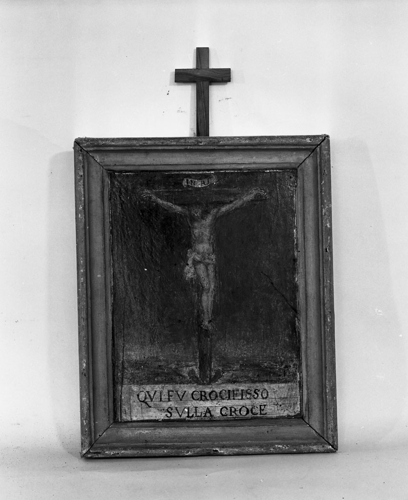 stazione XII: Gesù innalzato e morto in croce (Via Crucis, ciclo) - ambito fiorentino (metà sec. XVII)