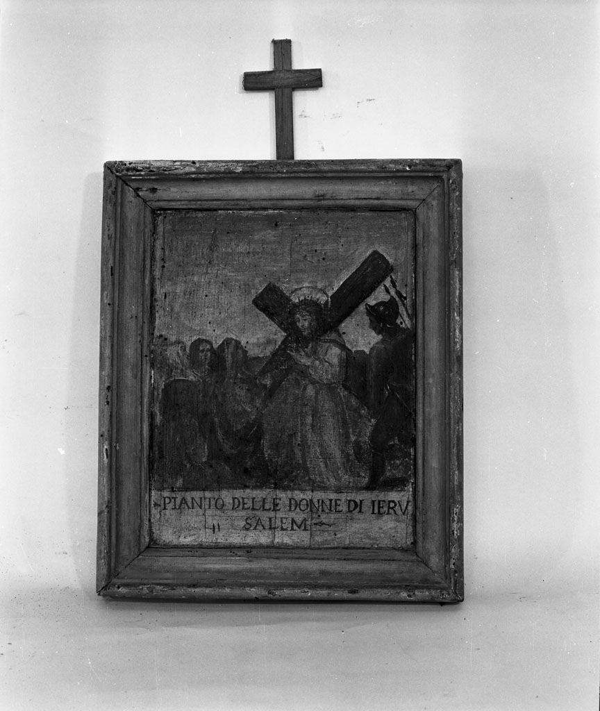 stazione VIII: Gesù consola le donne di Gerusalemme (Via Crucis, ciclo) - ambito fiorentino (metà sec. XVII)