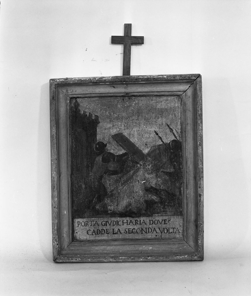 stazione VII: Gesù cade sotto la croce la seconda volta (Via Crucis, ciclo) - ambito fiorentino (metà sec. XVII)