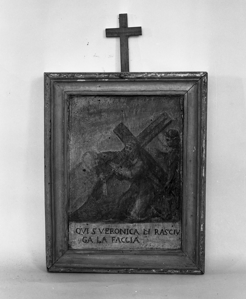 stazione V: Gesù aiutato da Simone il Cireneo a portare la croce (Via Crucis, ciclo) - ambito fiorentino (metà sec. XVII)