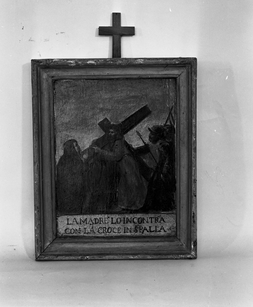 stazione IV: Gesù incontra la Madonna (Via Crucis, ciclo) - ambito fiorentino (metà sec. XVII)