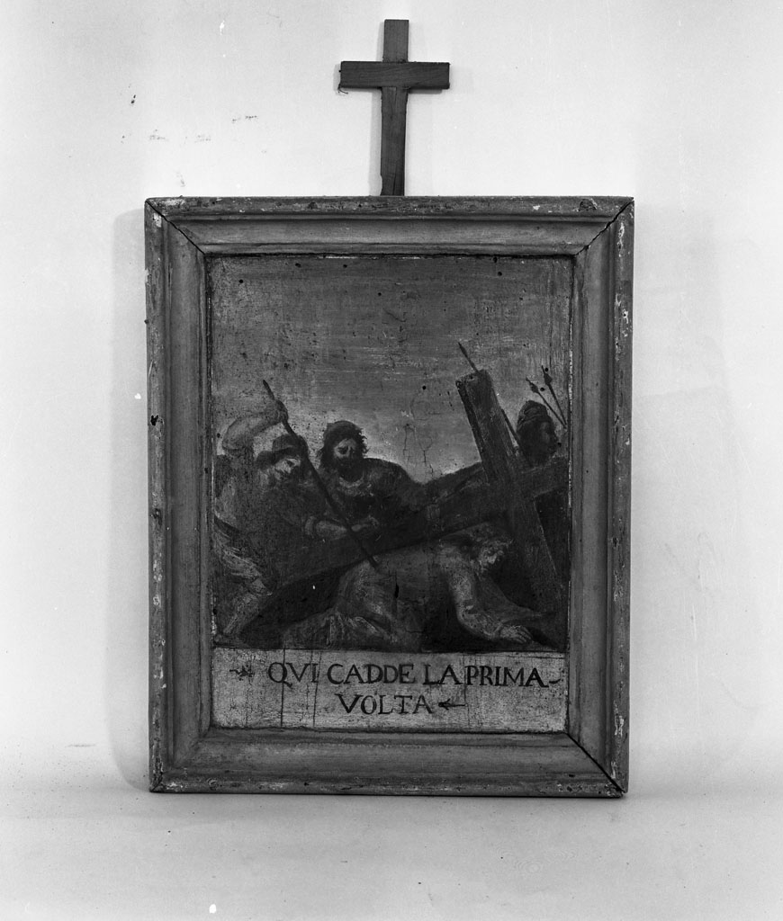 stazione III: Gesù cade sotto la croce la prima volta (Via Crucis, ciclo) - ambito fiorentino (metà sec. XVII)