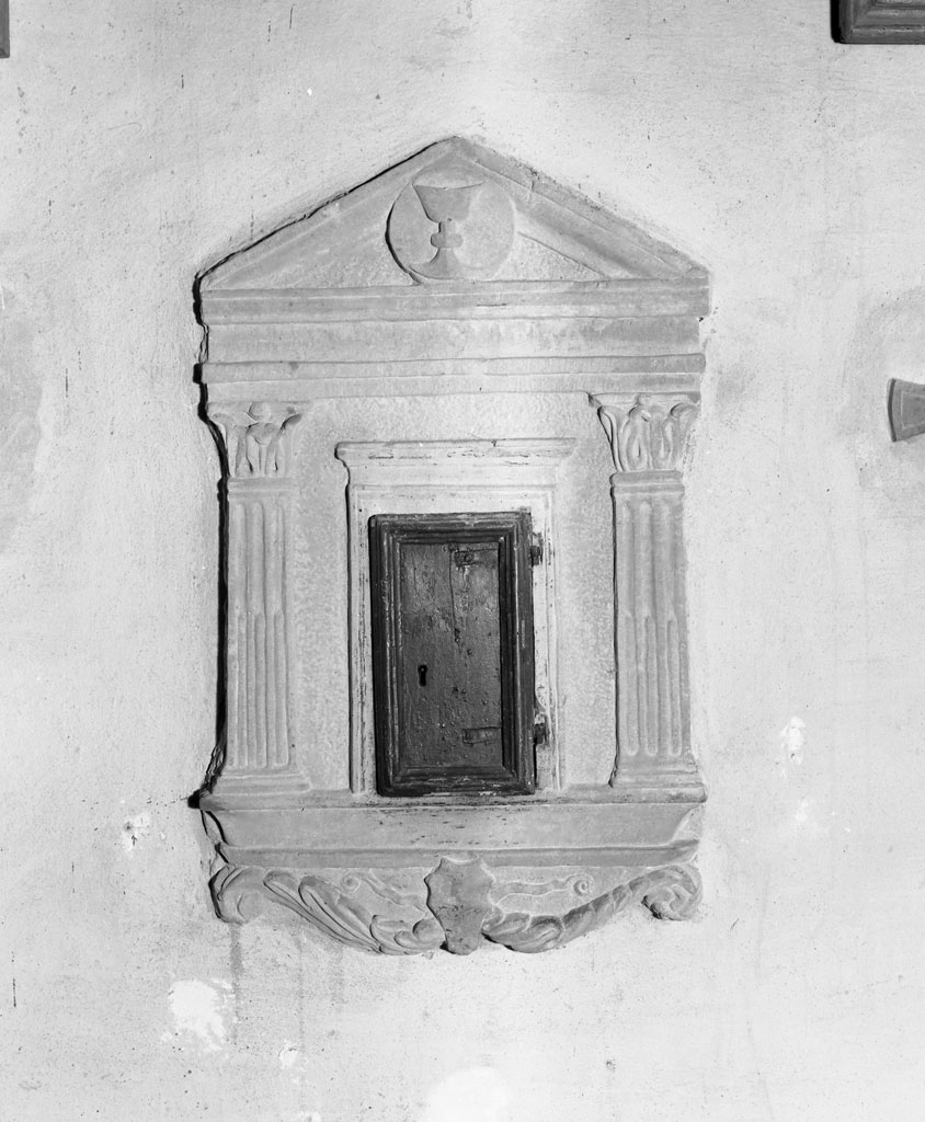 tabernacolo - a frontale architettonico - bottega toscana (fine sec. XV)