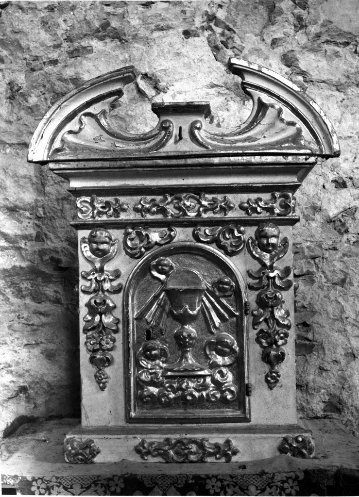 tabernacolo - a frontale architettonico - bottega toscana (sec. XIX)