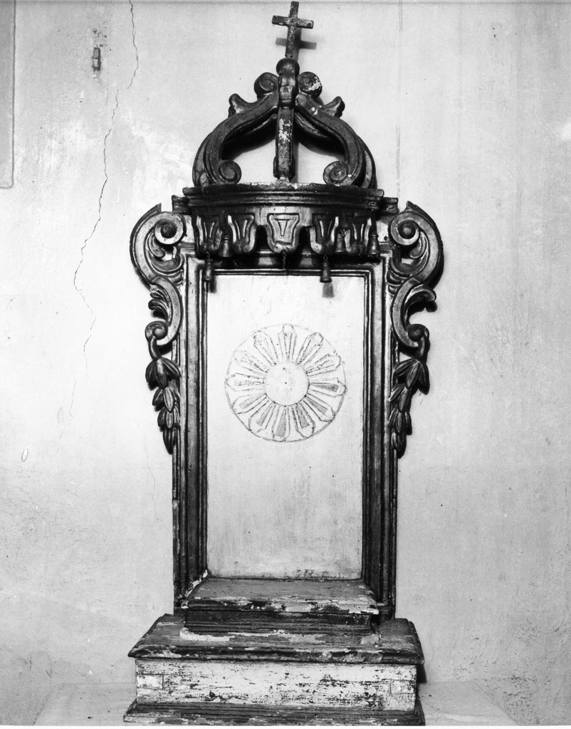 tronetto per esposizione eucaristica - bottega toscana (prima metà sec. XX)