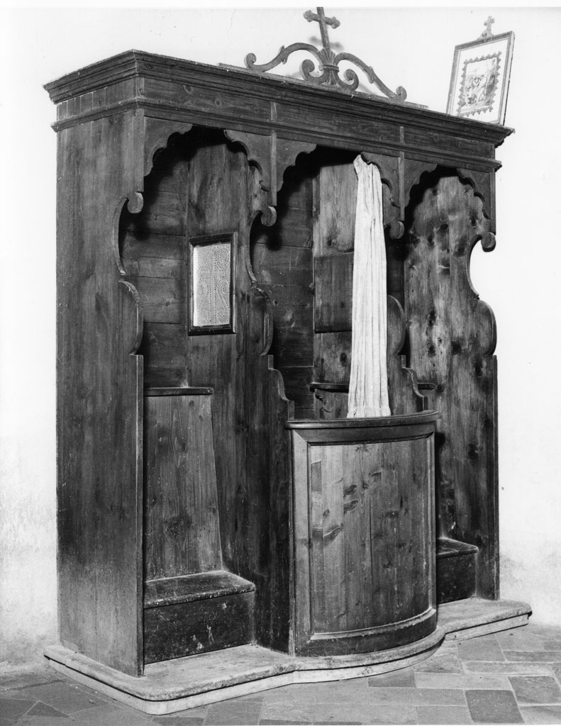 confessionale - bottega toscana (seconda metà sec. XIX)