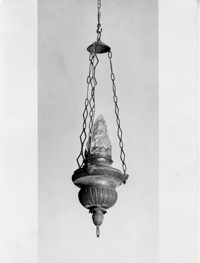 lampada pensile a vaso - bottega aretina (sec. XIX)