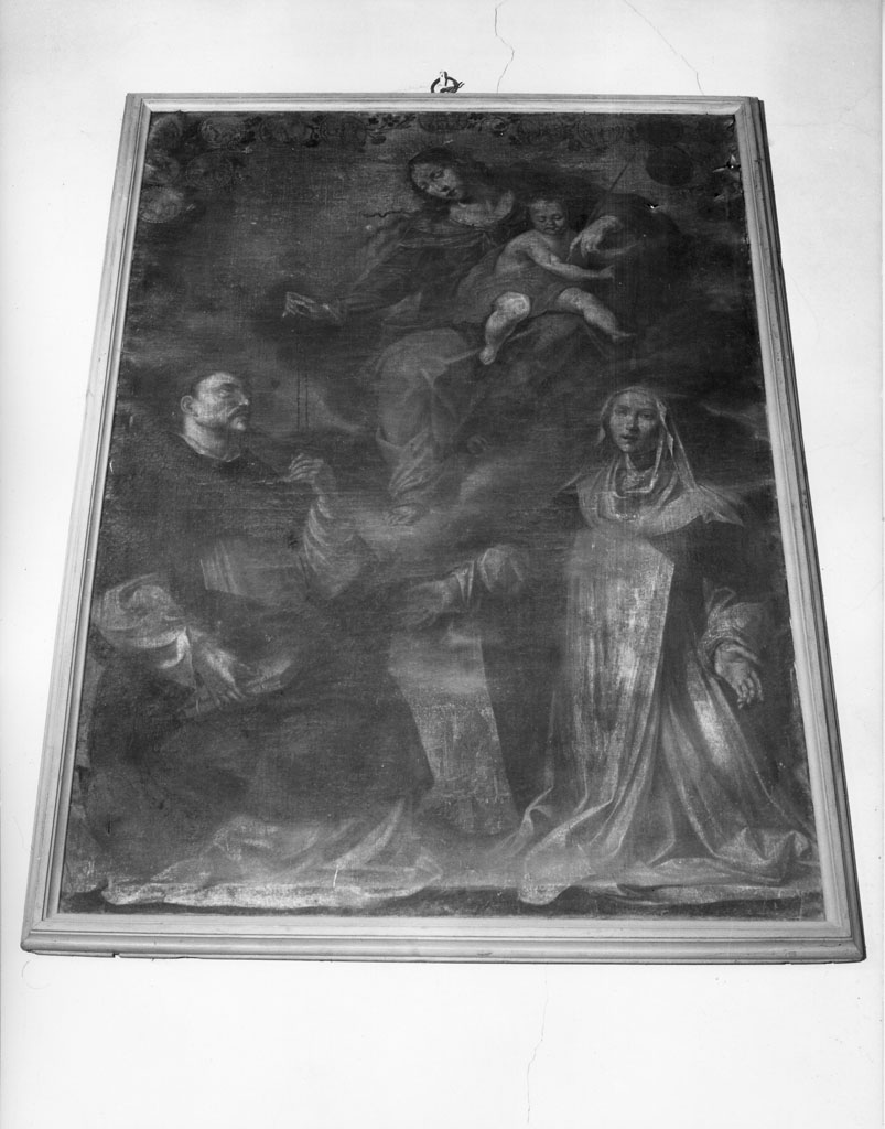Madonna del Rosario con San Domenico e Santa Caterina da Siena (dipinto) - ambito aretino (secc. XVII/ XVIII)