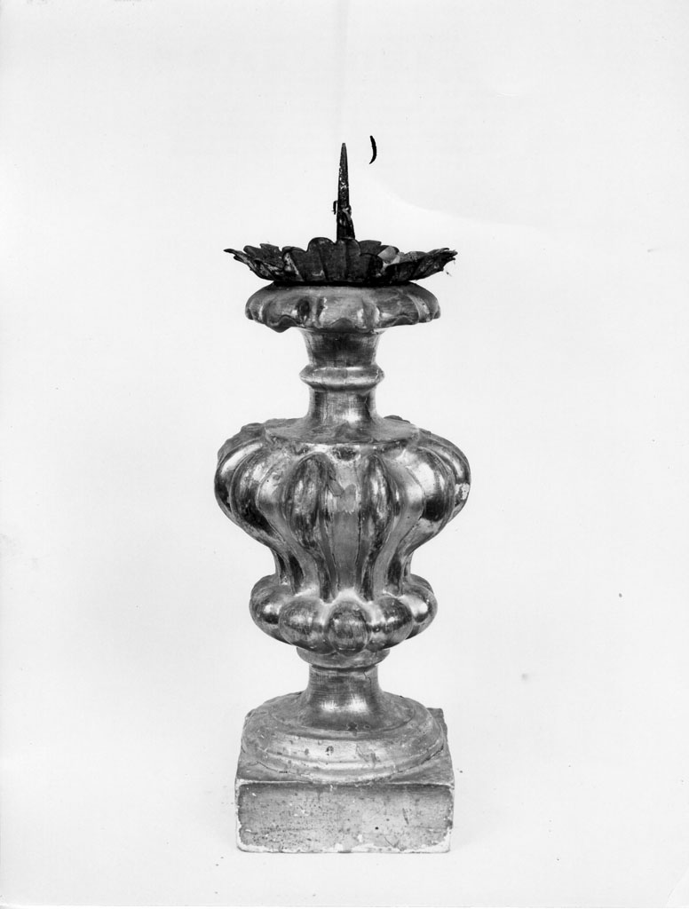 candeliere d'altare, serie - bottega toscana (prima metà sec. XIX)