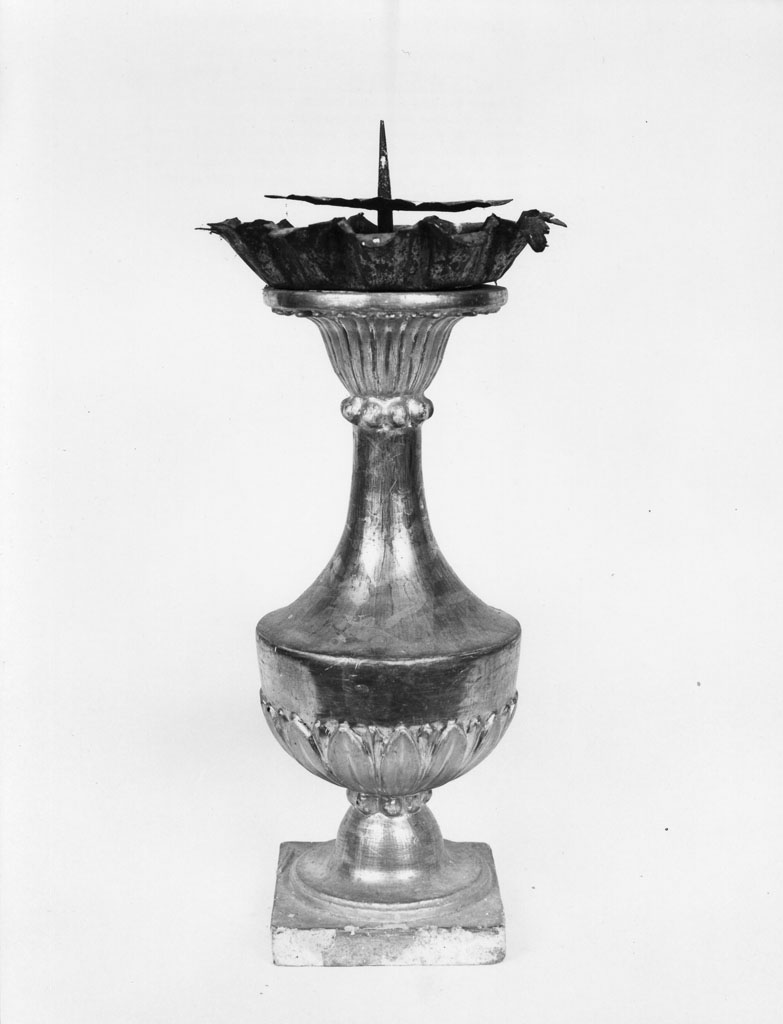 candeliere d'altare, serie - bottega toscana (prima metà sec. XIX)