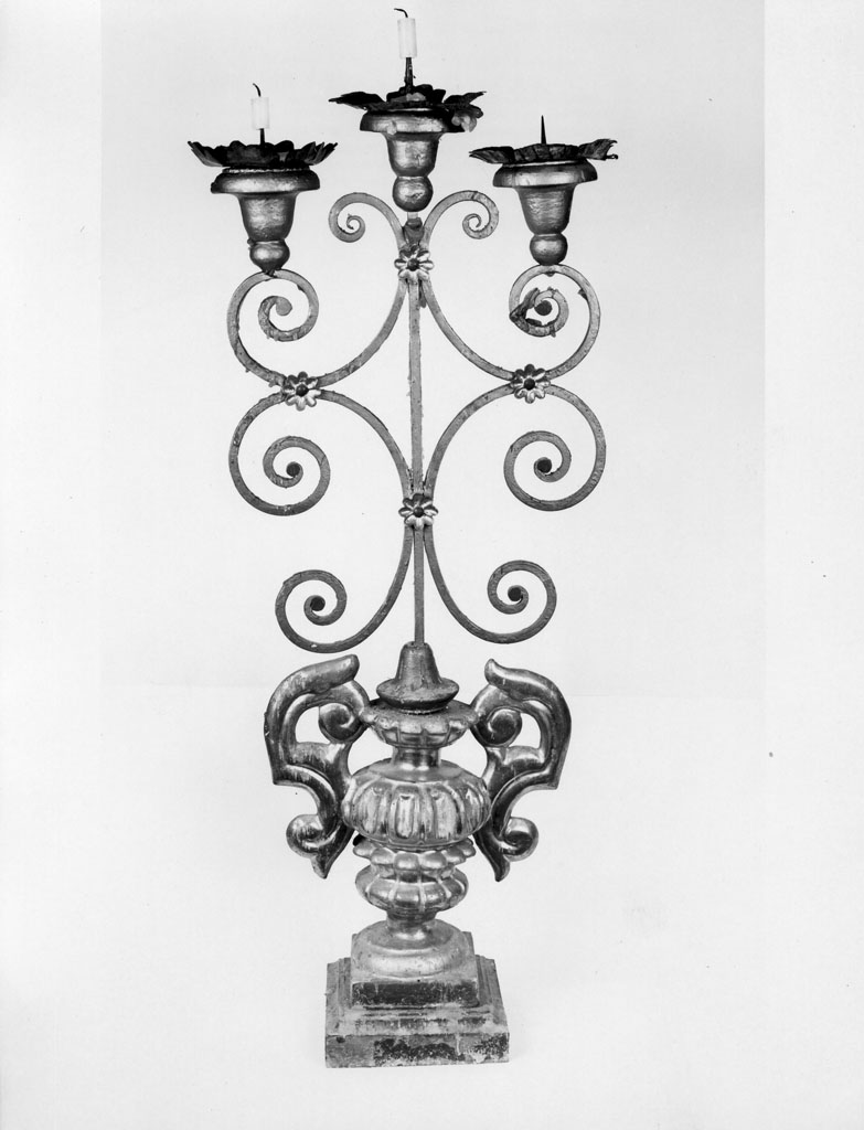 candeliere, serie - bottega toscana (prima metà sec. XIX)