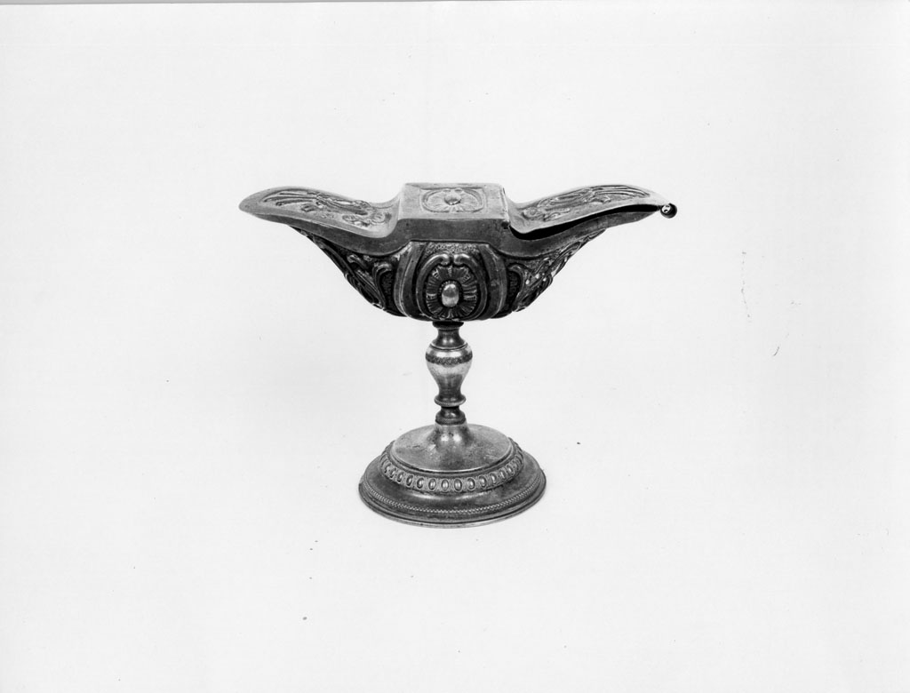 navicella portaincenso - a doppia valva - bottega toscana (ultimo quarto sec. XVIII)