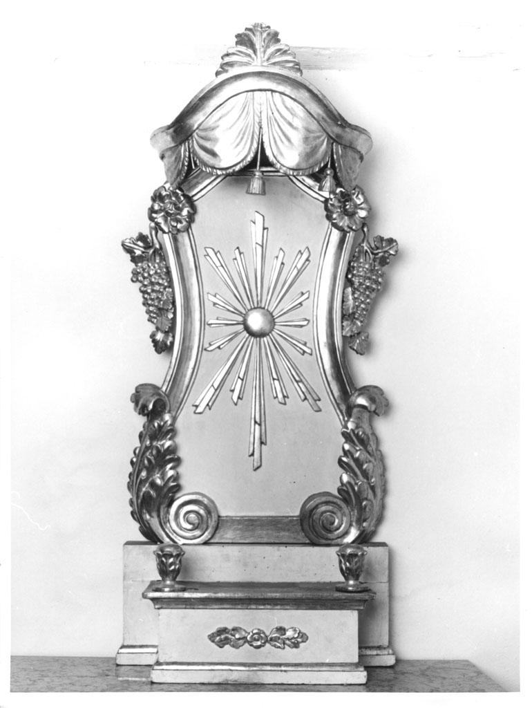 tronetto per esposizione eucaristica - bottega toscana (prima metà sec. XIX)