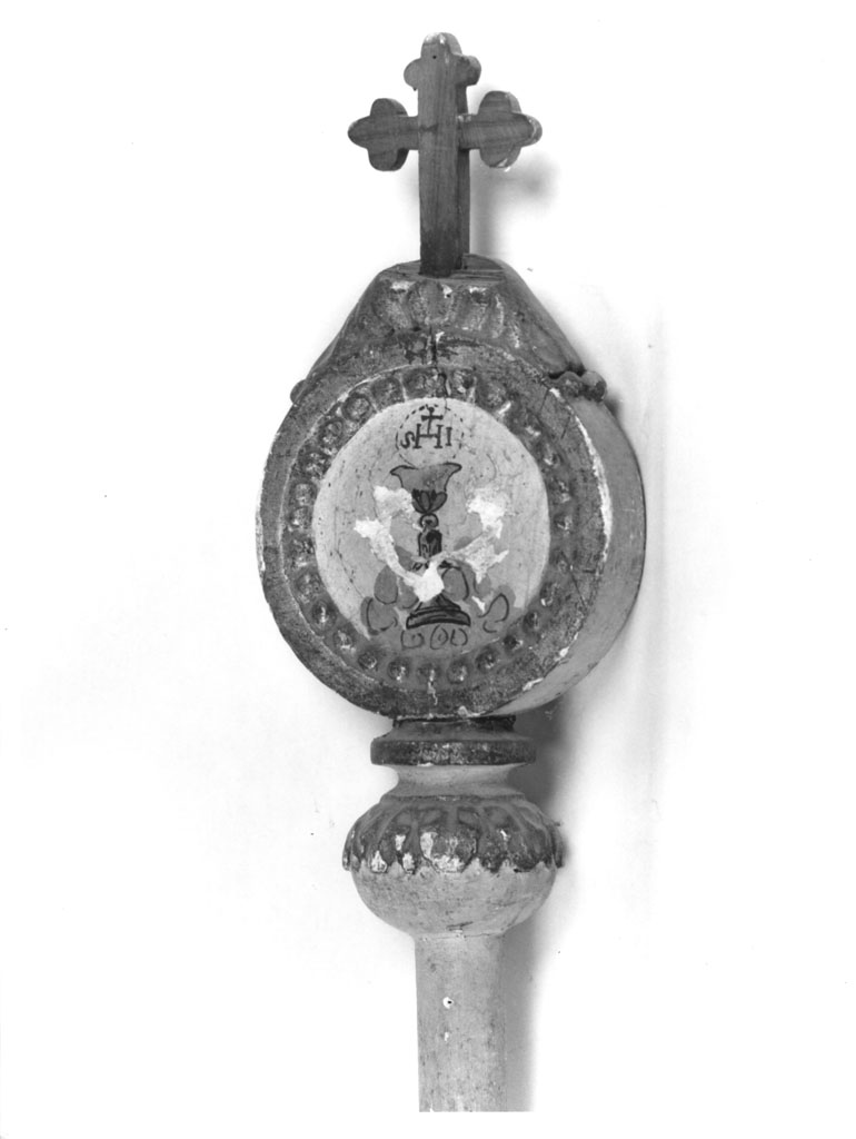 mazza processionale, coppia - bottega toscana (sec. XIX)