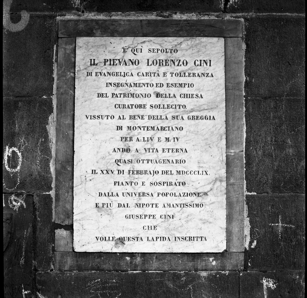 lapide tombale - bottega toscana (sec. XIX)