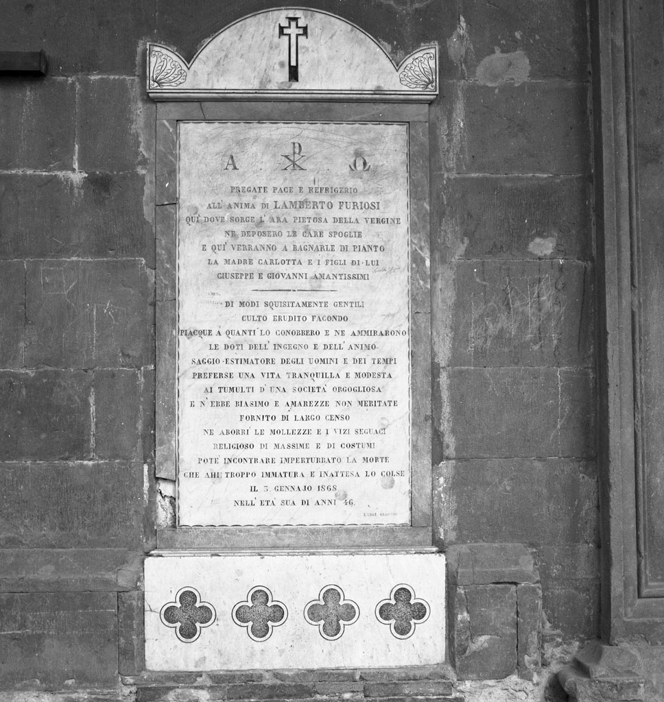 lapide tombale di Giacchi Luigi (sec. XIX)