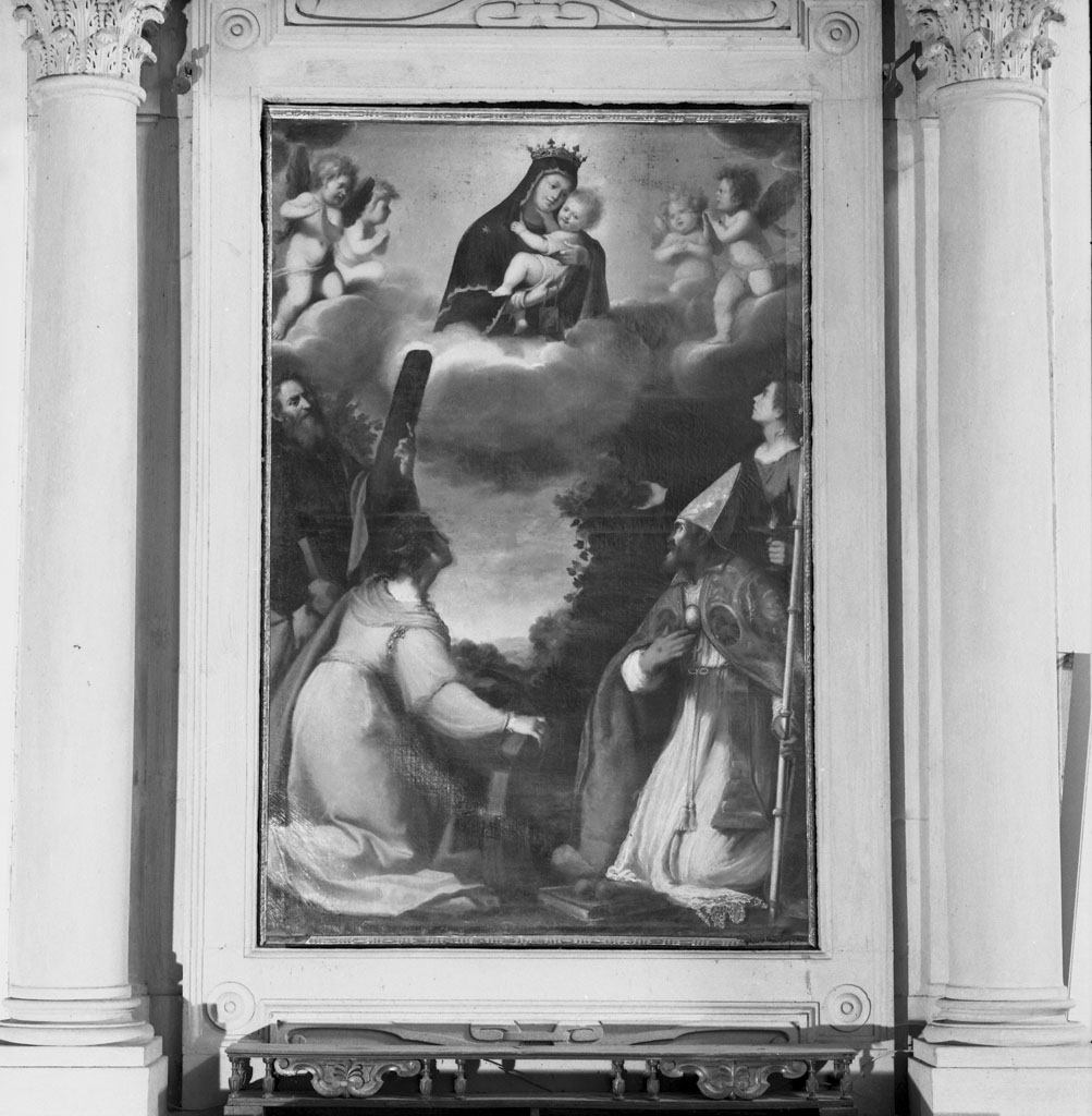 Madonna con Bambino e Santi (dipinto) di Allori Cristofano detto Bronzino (bottega) (sec. XVII)