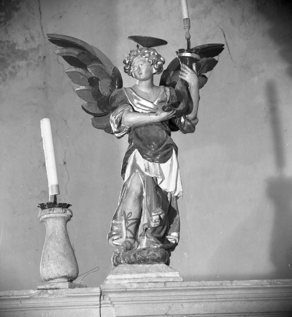 angelo reggicandelabro (candelabro) - bottega toscana (prima metà sec. XVII)