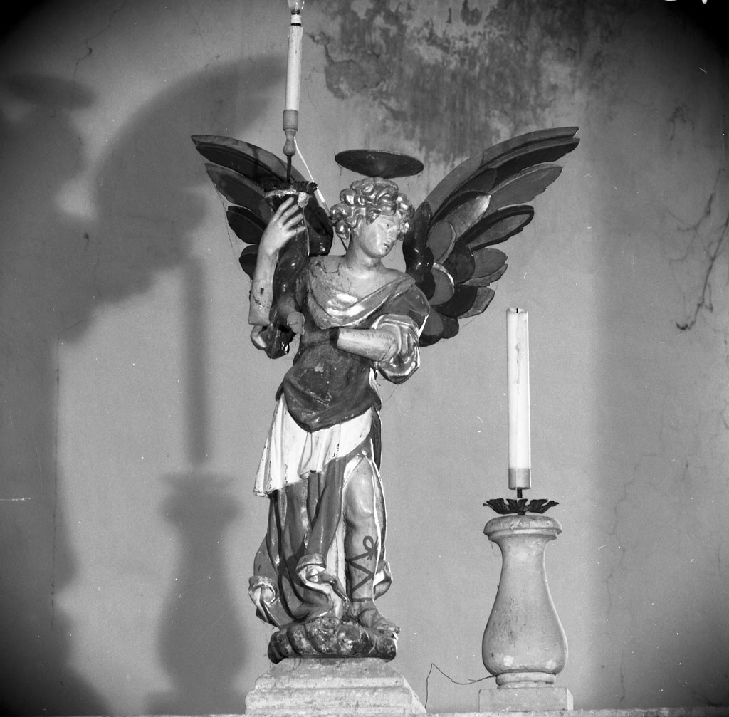 angelo reggicandelabro (candelabro) - bottega toscana (prima metà sec. XVII)