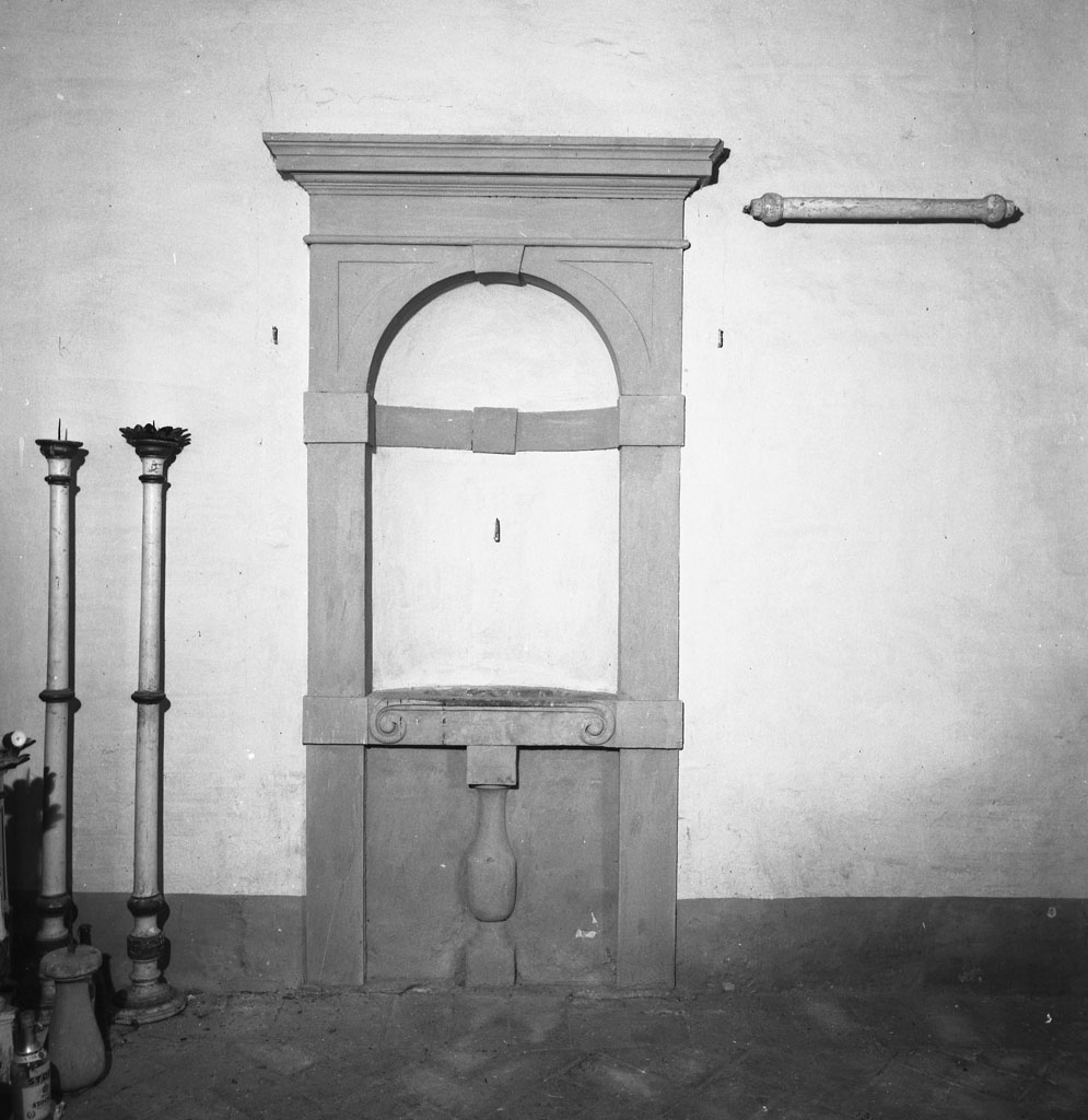 lavabo da sacrestia - bottega toscana (prima metà sec. XVII)