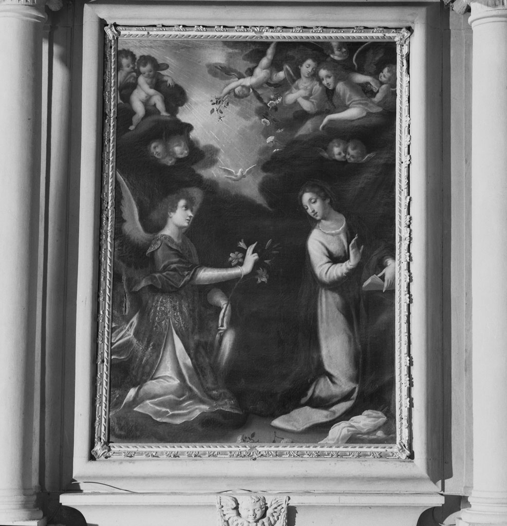 Annunciazione (dipinto) di Curradi Francesco (attribuito) (inizio sec. XVII)