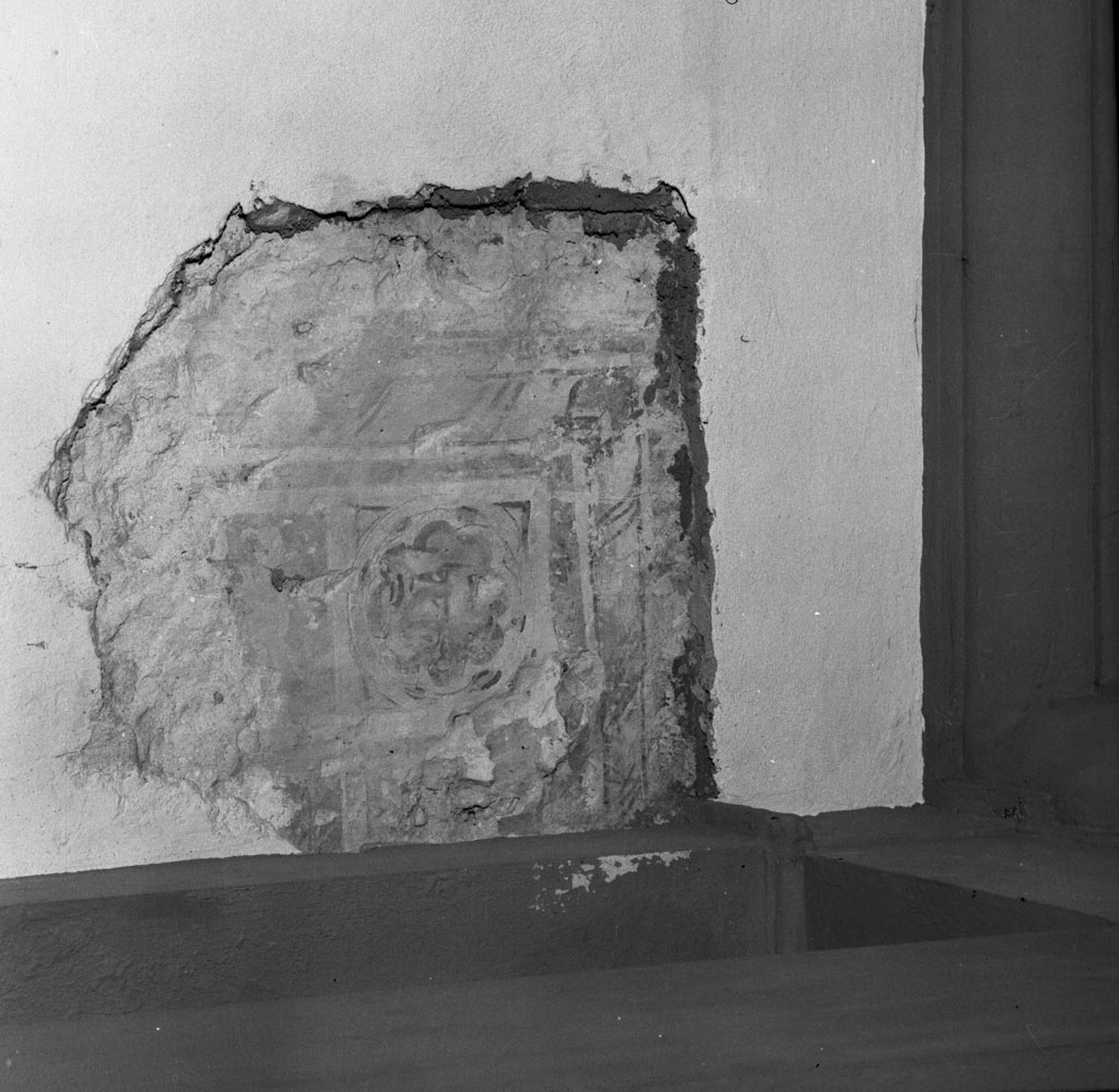 figura maschile (dipinto, frammento) - ambito fiorentino (fine sec. XIV)