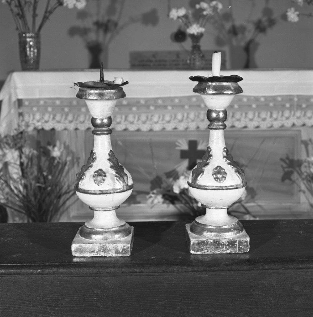candeliere, coppia - bottega italiana (inizio sec. XIX)