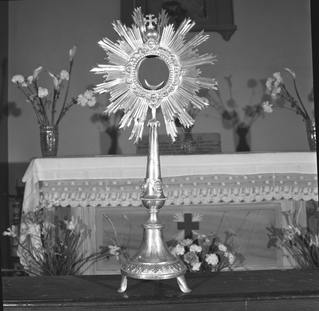 ostensorio - a raggiera - bottega italiana (inizio sec. XIX)