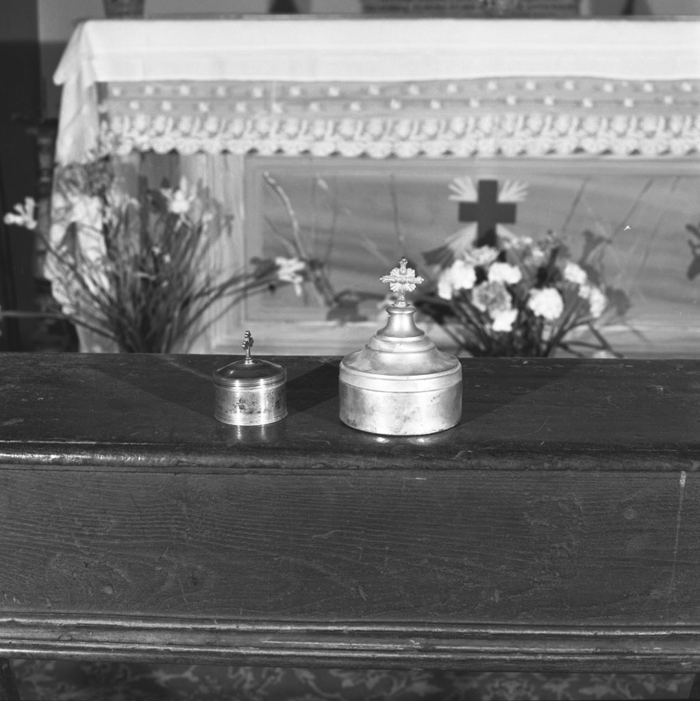 vasetti per oli santi - bottega italiana (fine/inizio secc. XVIII/ XIX)