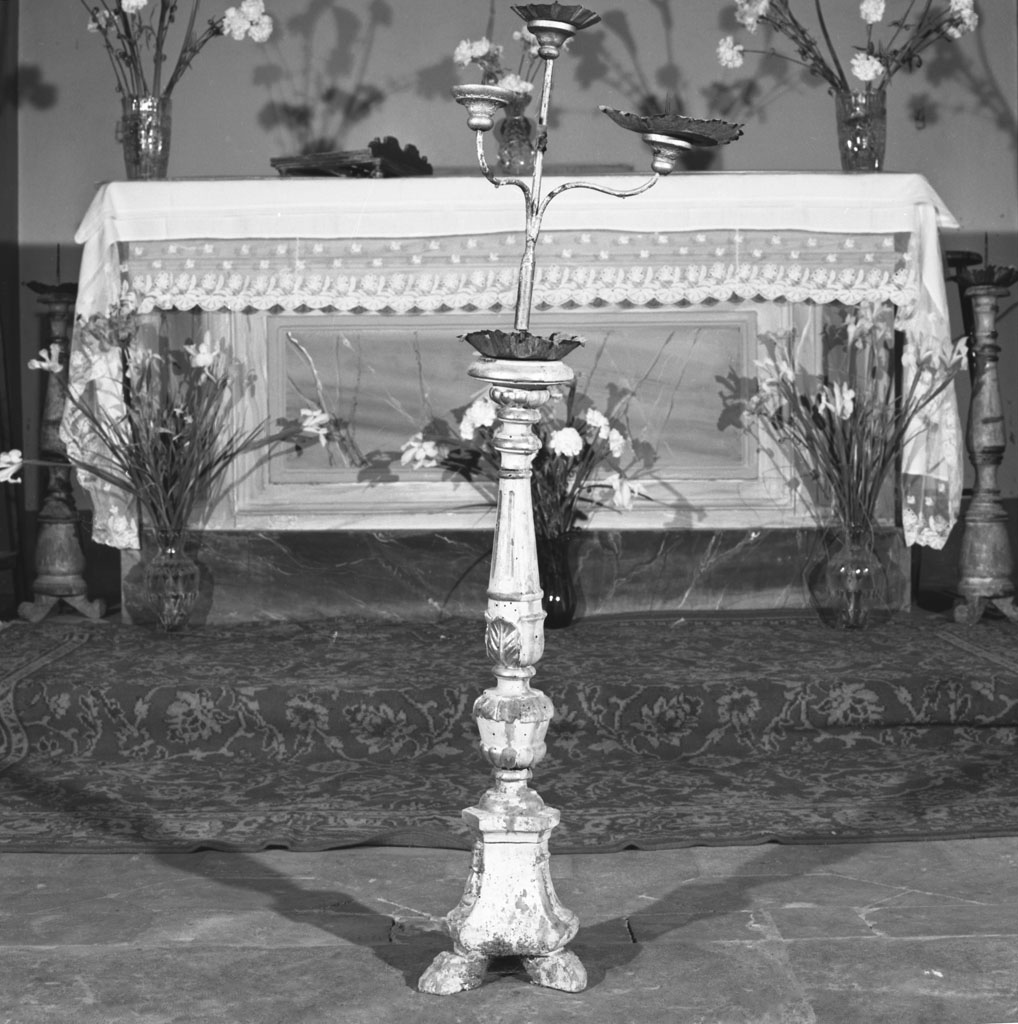 candelabro, serie - bottega toscana (fine sec. XVIII)