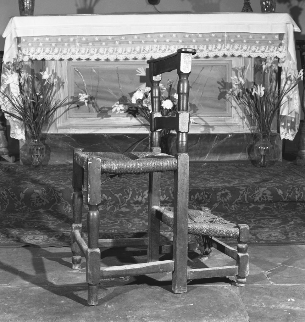 sedia con inginocchiatoio - bottega toscana (sec. XIX)